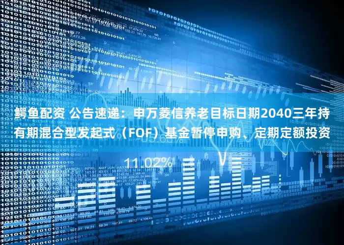 鳄鱼配资 公告速递：申万菱信养老目标日期2040三年持有期混合型发起式（FOF）基金暂停申购、定期定额投资