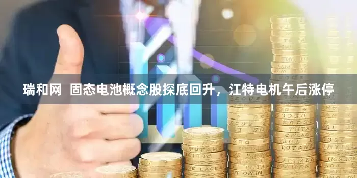 瑞和网  固态电池概念股探底回升，江特电机午后涨停